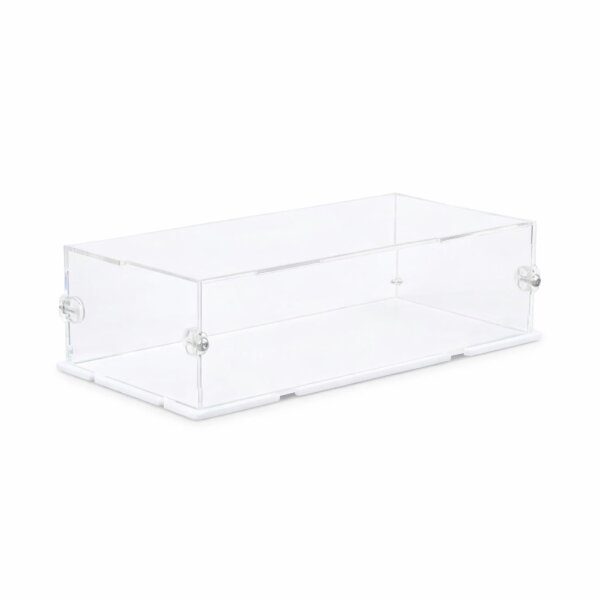 Vitrine en acrylique pour LEGO&reg; ou autres objets dexposition 21 x 10 x 6cm (avec base blance)