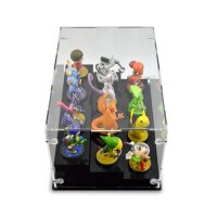 Acryl-Display f&uuml;r 12 Nintendo Amiibo Figuren (Mit schwarzem Boden)