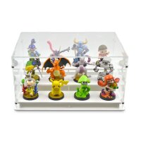 Acryl-Display f&uuml;r 12 Nintendo Amiibo Figuren (Mit weissem Boden)