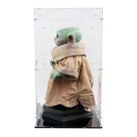 Vetrina in acrilico per la figura Hot Toys LMS013 1/1 Star Wars Grogu Masterpiece (Con base nera)