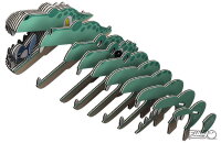 Krokodil - 3D Karton Figuren Modellbausatz