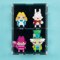 2in1 Acrylic Desk & wall display for LEGO&reg; BrickHeadz (with black background)