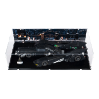 Acryl-XL-Display f&uuml;r LEGO&reg; 76355 Batmobil aus Batmans R&uuml;ckkehr (Mit Hintergrundbild & schwarzem Boden)