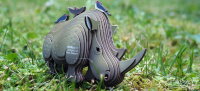 Rhinocéros - Maquette 3D de figurines en carton