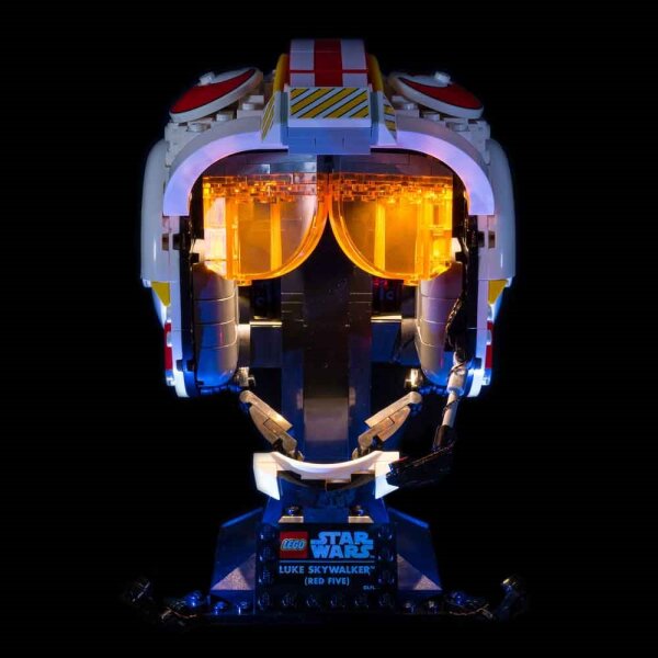 LED Licht Set für LEGO® 75327 Star Wars Helm von Luke Skywalker «Rot Fünf»