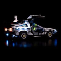 Kit di illuminazione a LED per LEGO® 10300 Macchina del tempo Ritorno al futuro