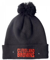 Cleveland Browns - NFL - Bonnet à pompon (Beanie) avec LED clignotantes - Noir