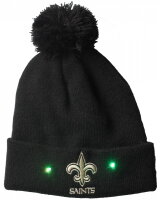 New Orleans Saints - NFL - Pudelmütze (Beanie) mit blinkenden LEDs - Schwarz