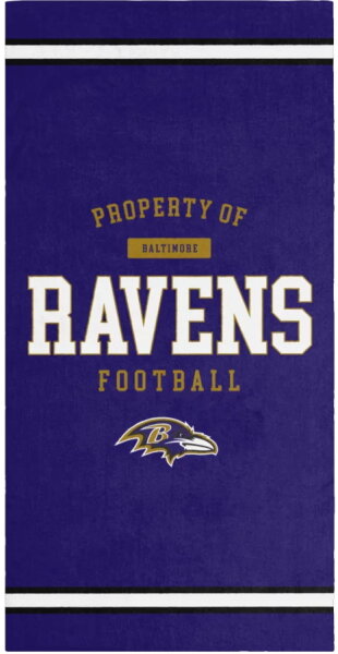 Serviette de plage - NFL - Baltimore Ravens - PROPERTY OF Baltimore Ravens Football