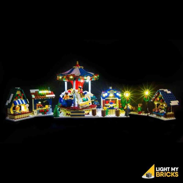 Kit di illuminazione a LED per LEGO® 10235 Mercatino invernale
